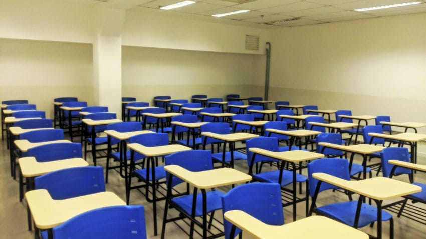 Sala de aula Fatec Rubens Lara.
